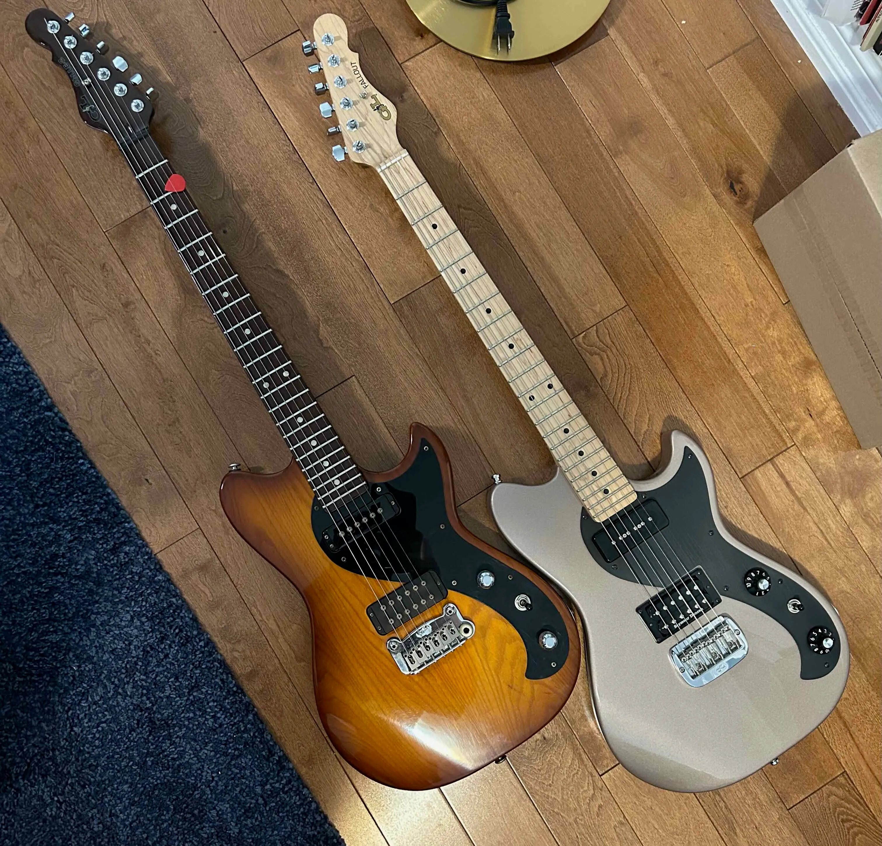 Two G&L guitars